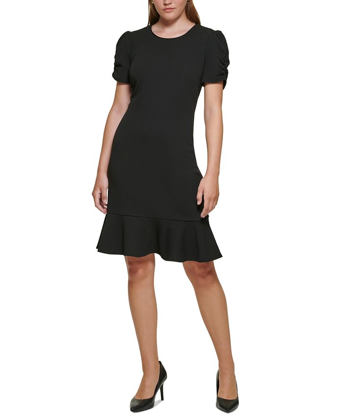 Karl lagerfeld paris scuba crepe sheath dress clearance