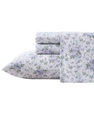 300 Thread Count Cotton Sateen 4-Pc. Sheet Set, Queen