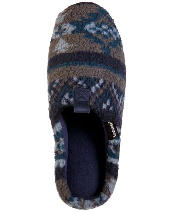 Isotoner Men s Fairisle Hoodback Slipper Macy s