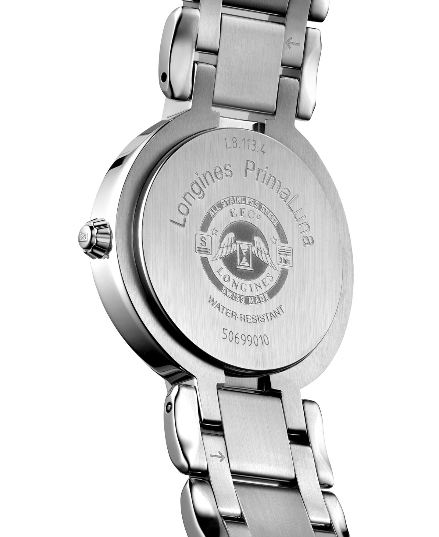 Женские часы Longines Swiss Automatic PrimaLuna Stainless Steel Bracelet Watch 30mm — фото 2
