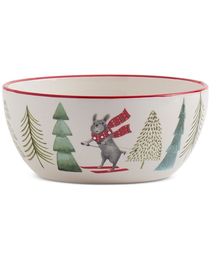 Tabletops Unlimited Furry Christmas 12Pc. Dinnerware Set Macy's