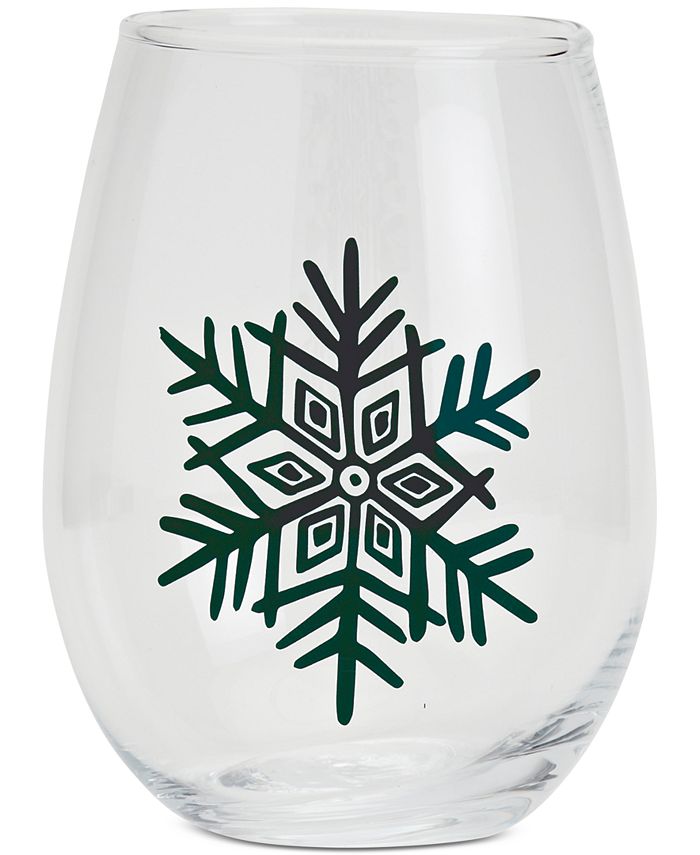 Tabletops Unlimited Winter Forest Stemless Glass, Set of 4 Macy's
