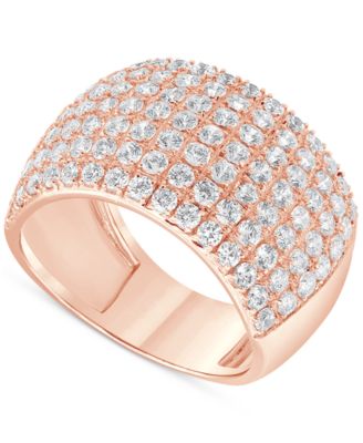 Diamond Multirow Cluster Statement Ring (2 ct. t.w.) in 14k Gold