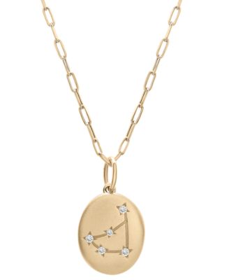 Diamond Zodiac Constellation 18" Pendant Necklace (1/20 ct. tw) in 10k Yellow Gold