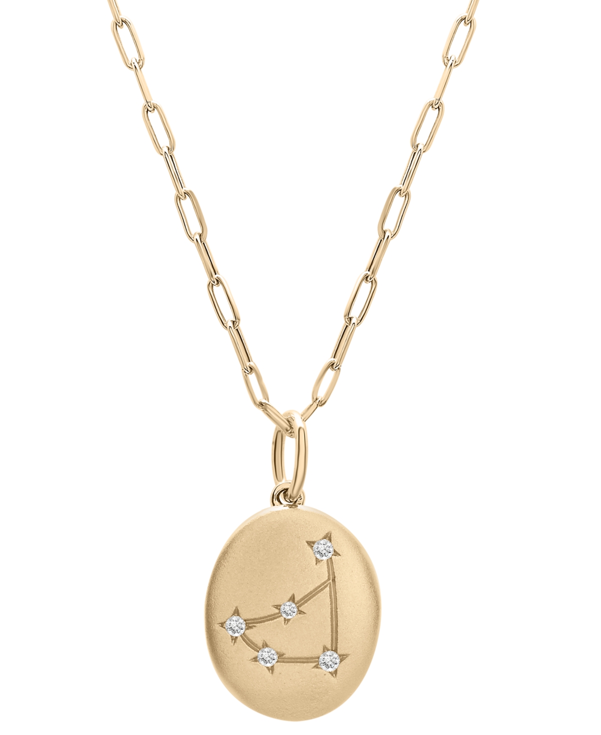 Diamond Capricorn Constellation 18" Pendant Necklace (1/20 ct. tw) in 10k Yellow Gold, Created for Macy's - Yellow Gold