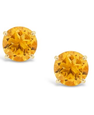 Citrine (7/8 ct. t.w.) Stud Earrings in 14K Yellow Gold
