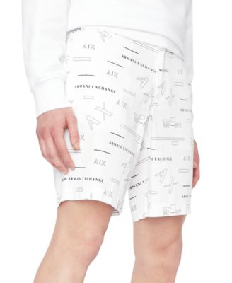 A|X Armani Exchange Men's Allover Logo Print Shorts - Macy's