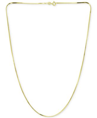Square Snake Link Chain Necklace Collection In 18k Gold Plated Sterling Silver Created For Macys