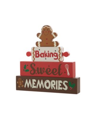 12" Lighted Wooden Christmas Gingerbread Man Table Decor