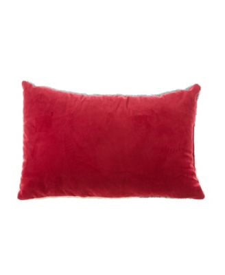 Hooked Christmas Dog Pillow, 18" x 12"