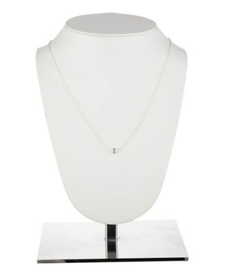 Sterling Silver and Cubic Zirconia Pendant Necklace