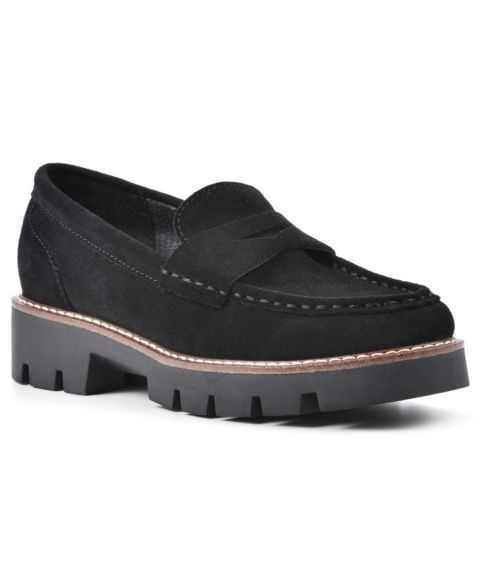 Женские туфли White Mountain Gunner Lug Sole, цвет: Чёрный замшевый