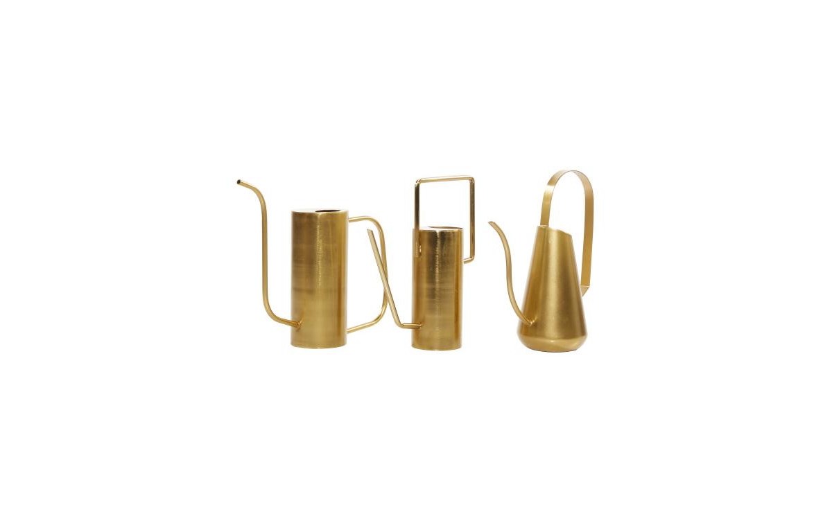 Metal Glam Planters, Set of 3 - Gold-Tone