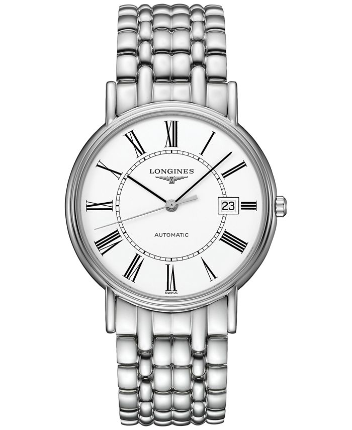 Longines - Women's Swiss Automatic Pr&eacute;sence Stainless Steel Bracelet Watch 38mm