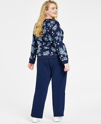 Karen Scott - Plus Size Knit Drawstring Pants