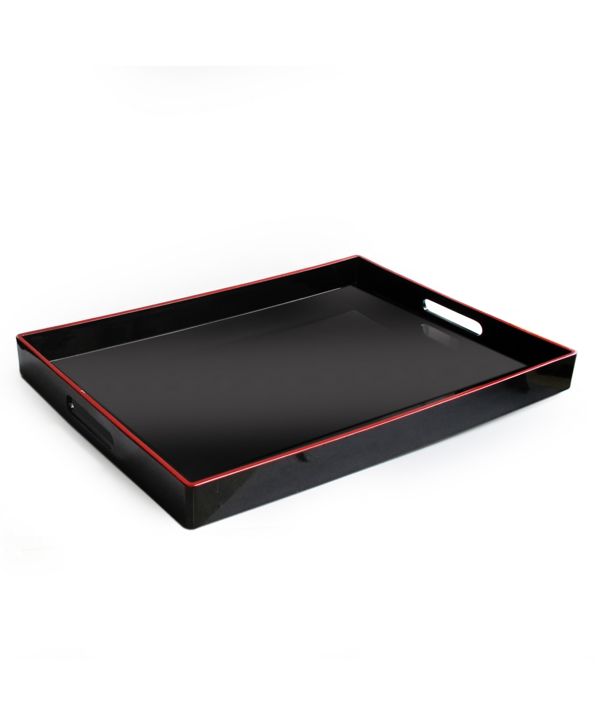 American Atelier Angular Tray With Handles, 14" X 19" In Black
