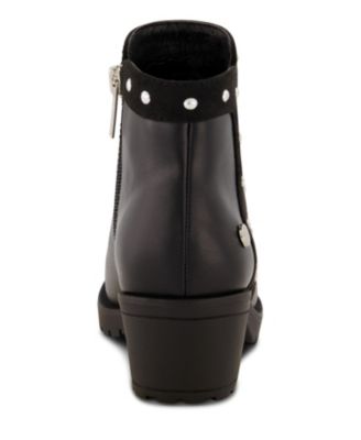 Little Girls Studded Ankle Heel Bootie