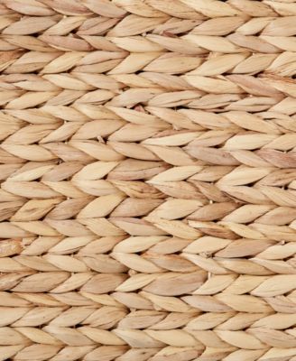 Hand-Woven Natural Wicker  Lidded Double Laundry Hamper