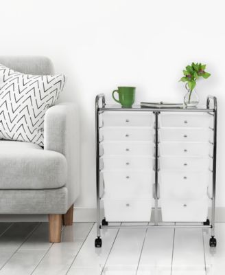12-Drawer Rolling Organizer Cart