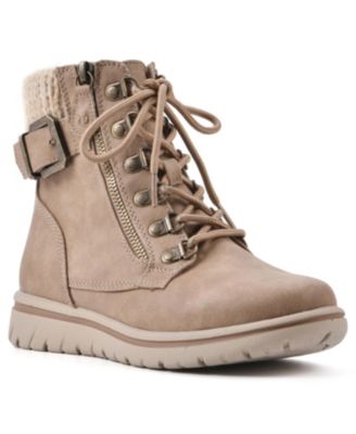 Cliffs by White Mountain Women's Hearty Lace-Up Hiker Booties - Macy's
