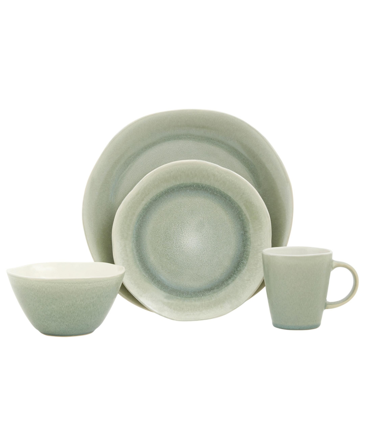 Pryer 16 Piece Dinnerware Set, Service for 4 - Sage