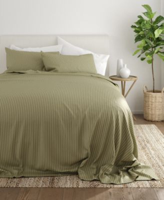 Expressed In Embossed Striped 4-Pc. Sheet Set, Full