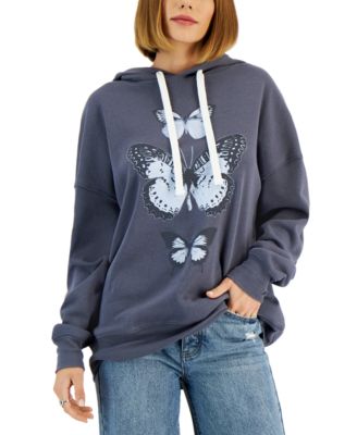 Grayson Threads Black - Juniors' Butterfly Hoodie