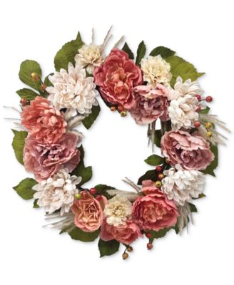 Martha Stewart Collection - Peony Floral Collection Wreath
