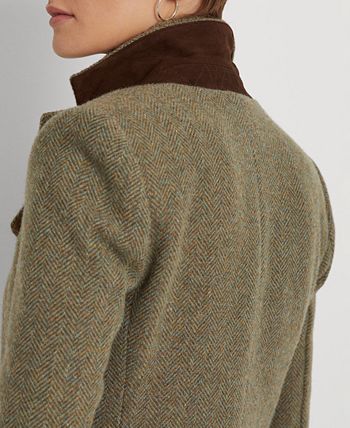 Lauren Ralph Lauren Herringbone Tweed Blazer - Macy's