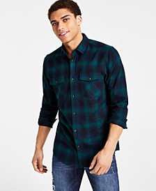 Men's Nume Classic-Fit Plaid Button-Down Shirt, Created for Macy's 