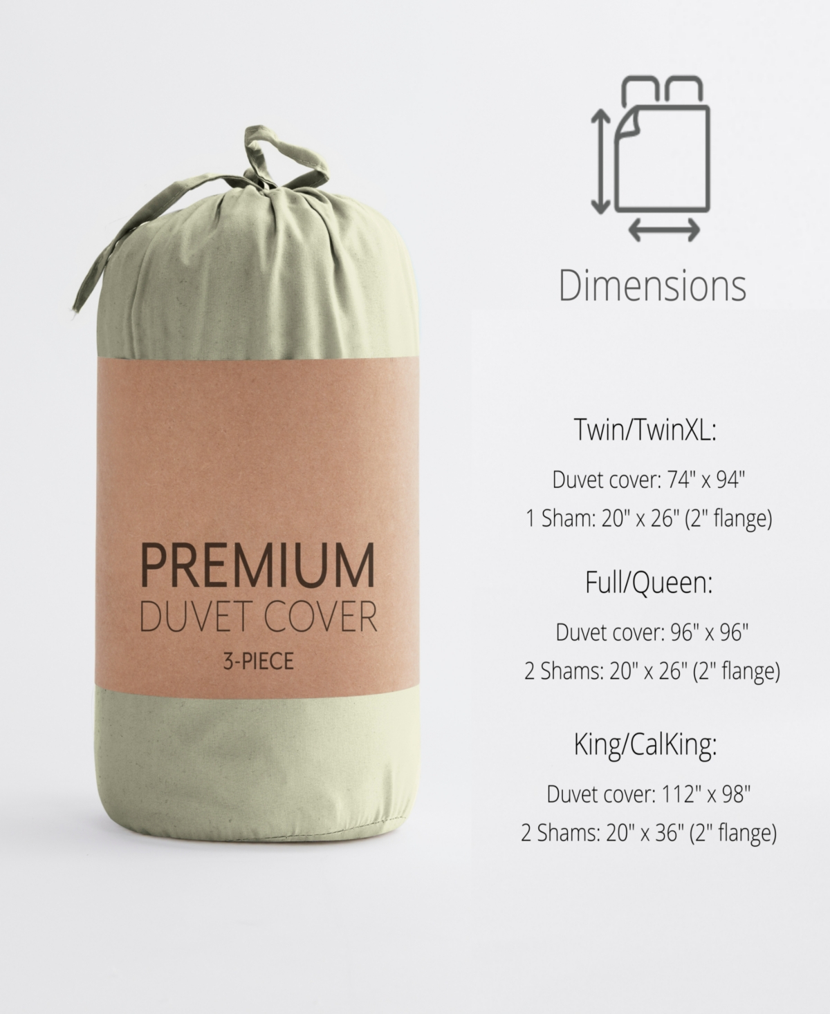 Home Collection Premium Ultra Soft 2 Piece Duvet Cover Set, Extra Long