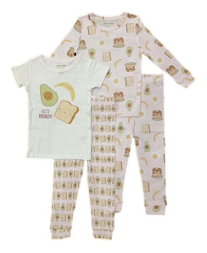 Chickpea Baby Girls Tight Fitting Sleepwear Pajamas, 4 Piece Set Macy's