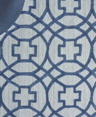 Exquisite Rugs Windsor Er2450 Area Rug In Navy,gray