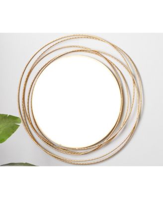 Wood Contemporary Wall Mirror, 38" x 40"