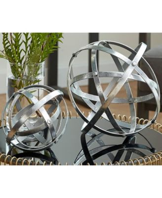 Metal Modern Orbs Balls Sculpture, Set of 3