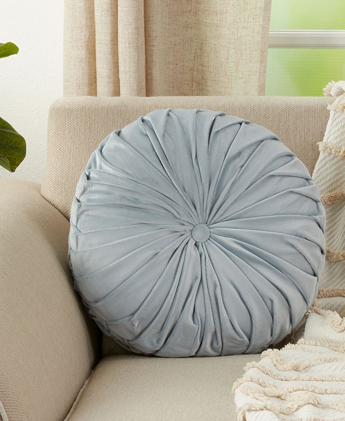 Saro Lifestyle Velvet Pintuck Decorative Pillow, 14" x 14" Macy's