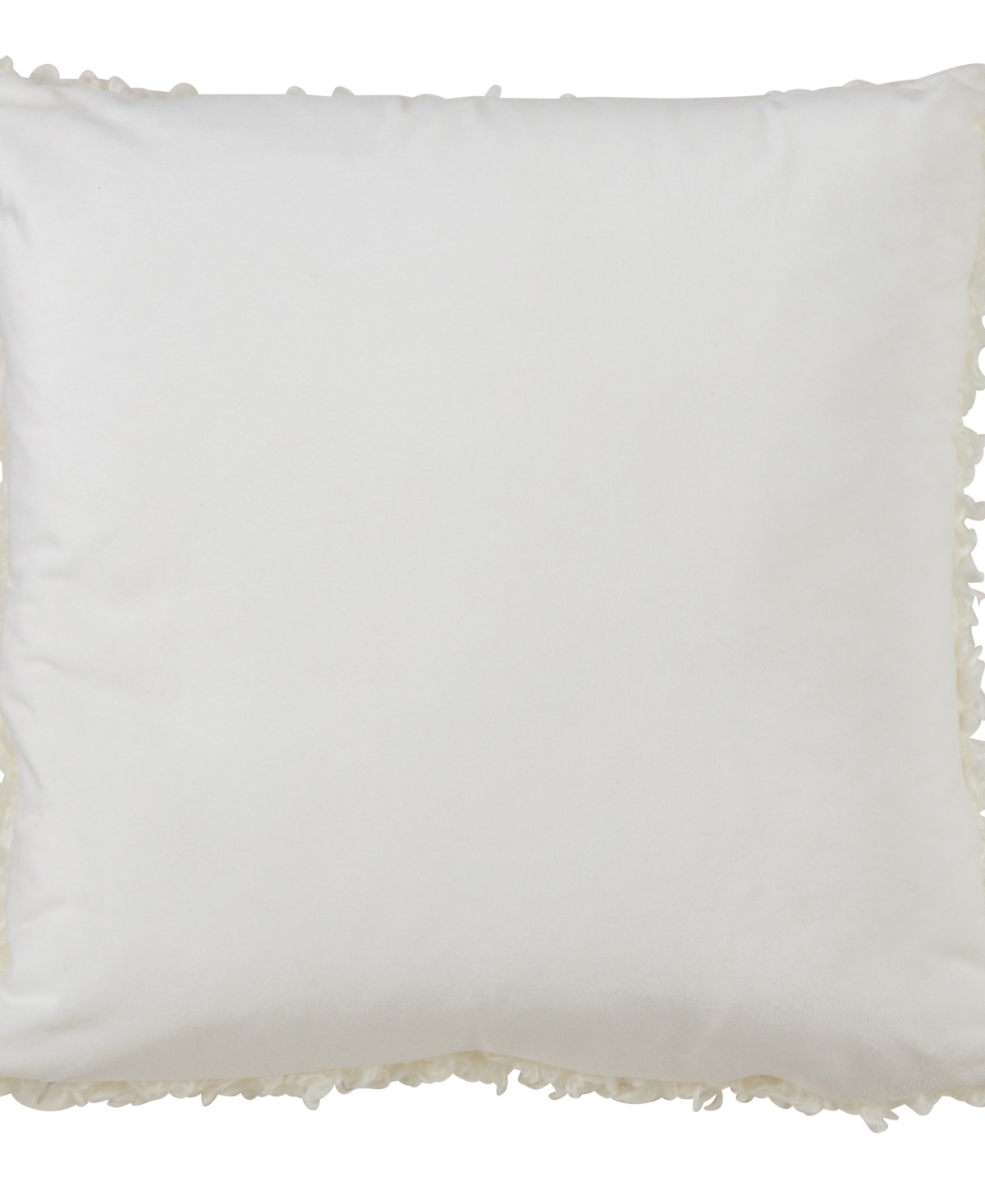 Saro Lifestyle Boucle Faux Fur Decorative Pillow, 18