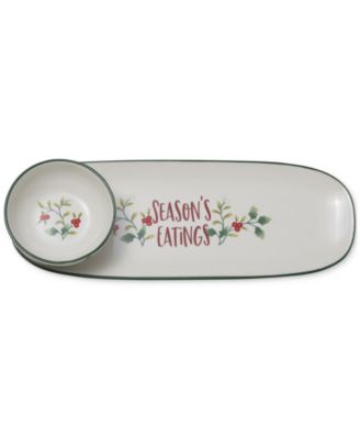 Pfaltzgraff - Winterberry Tray & Dip Bowl