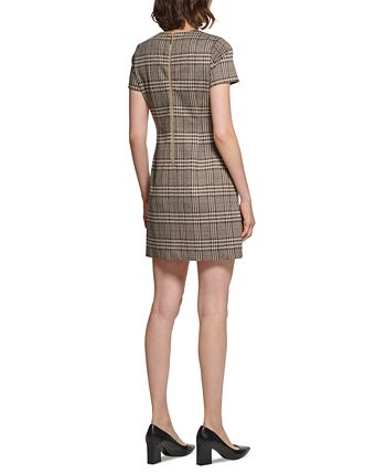 Calvin klein plaid on sale sheath dress