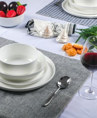 Natural White 16 Pc. Dinnerware Set, Service for 4