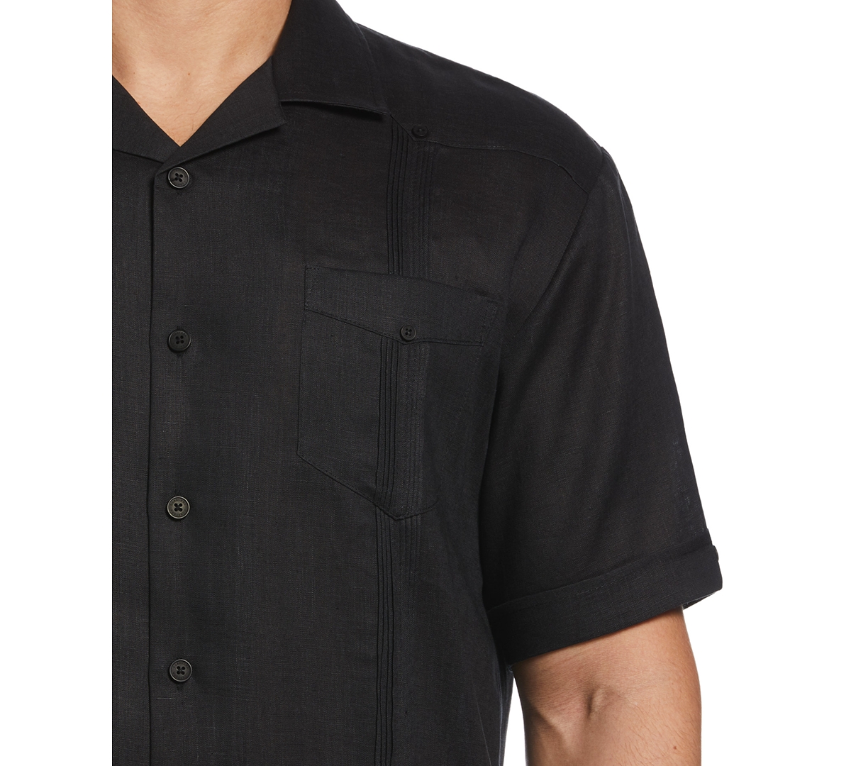 Cubavera Men's 100% Linen Short Sleeve 4 Pocket Guayabera Shirt