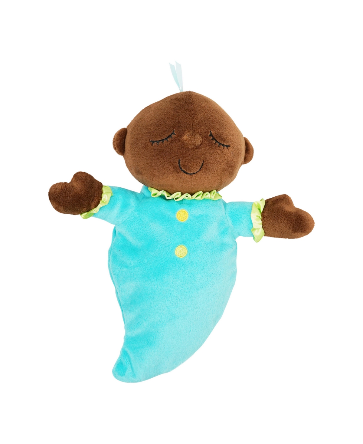 Shop Manhattan Toy Company Snuggle Pod Sweet Pea Brown First Baby Doll With Cozy Sleep Sack In Multicolor