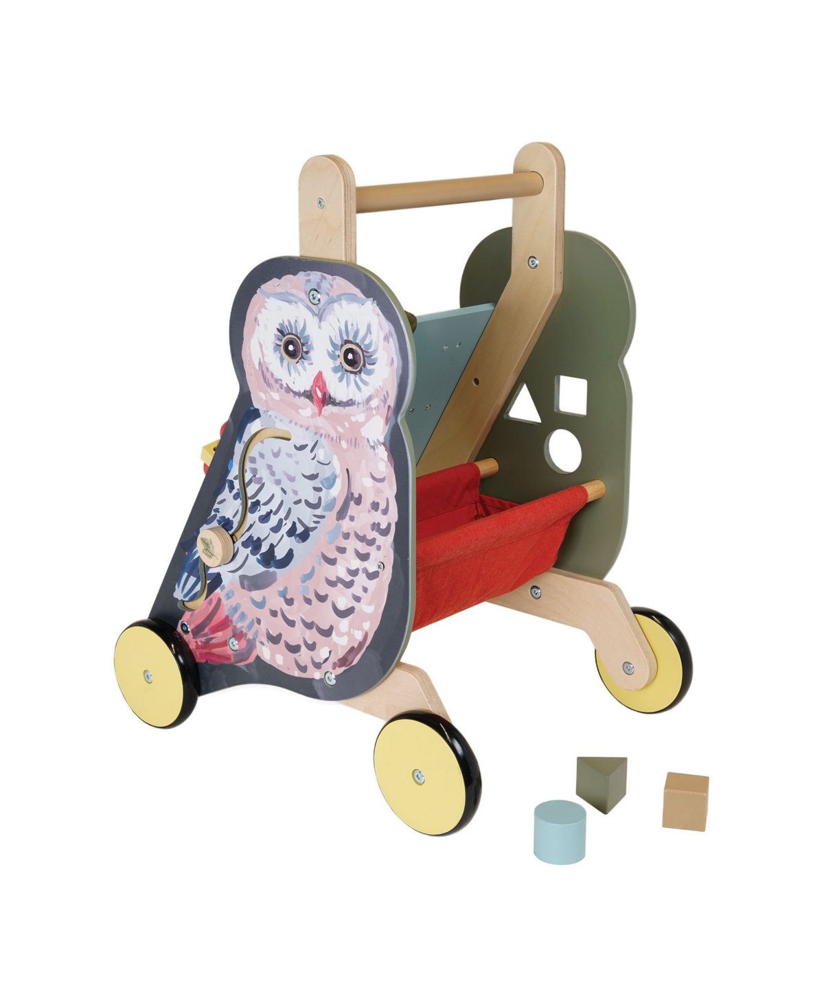 Shop Manhattan Toy Company Wildwoods Owl Wooden Push Cart In Multicolor