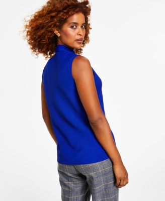 Women's Sleeveless Tie-Neck Top, Regular & Petite