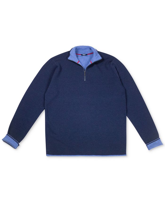 Benson Men's Roosevelt Relaxed-Fit Quarter-Zip Sweater - Macy's