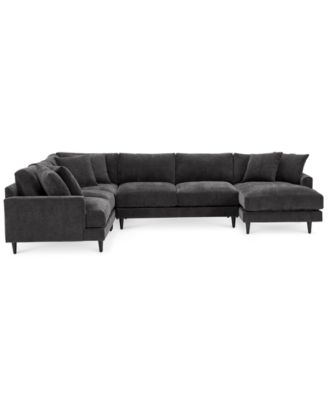 CLOSEOUT! Mariyah Fabric 4-Pc. Sectional with Chaise, Created for Macy's