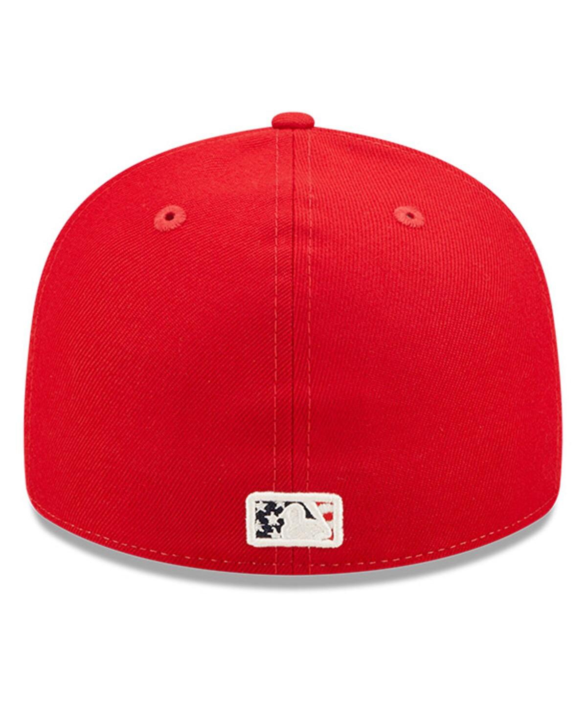 New Era Men's  Red Oakland Athletics 2022 4th Of July Low Profile 59fifty Fitted Hat In Red