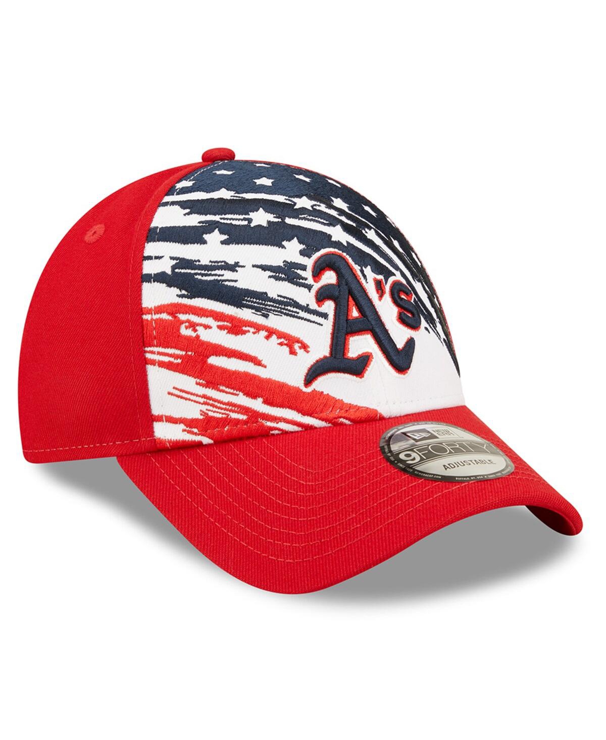 Men's New EraOakland Athletics 2022 4th of July 9FORTY Snapback Adjustable Hat - Red