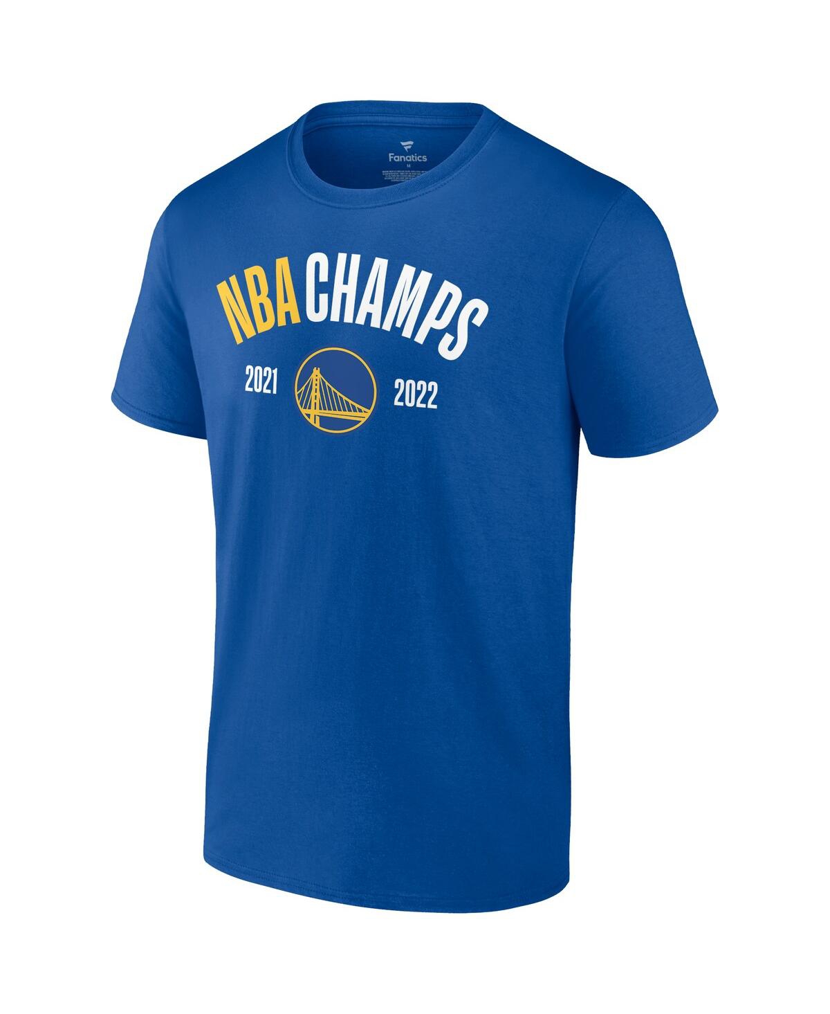 Shop Fanatics Men's  Royal Golden State Warriors 2022 Nba Finals Champions Final Buzzer Jersey Roster T-sh