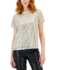 Women's Sequin T-Shirt, Created for Macy's